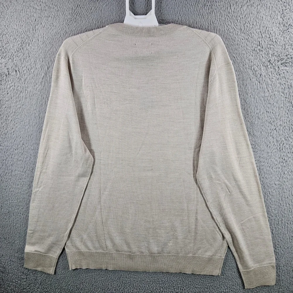 Stafford Mens XL Taupe Crew Neck Sweater Long Sleeve Wool‎ Blend NWT NEW